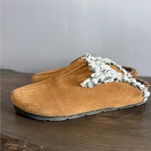 Free People Tan Suede slip ons